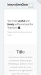 Mobile Screenshot of innovationgear.com